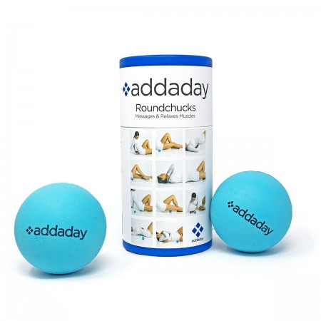 Addaday Round Chucks Massage balls pack and contents