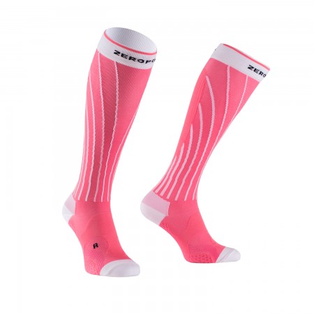 PRO RACING COMPRESSION SOCKS PINK SODA AND WHITE